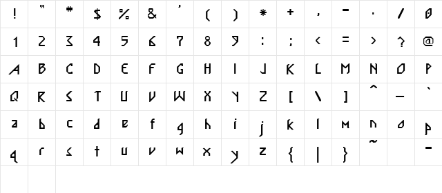 NORMAN Regular font glyphpreview