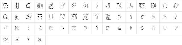 SketchClothes Regular font glyphpreview