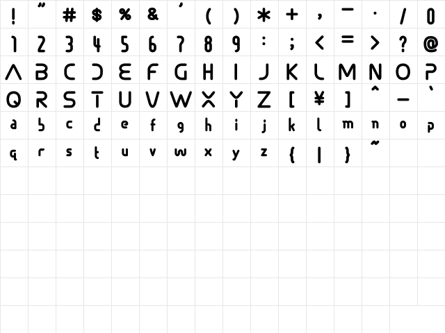 SonicDemonFont Regular font glyphpreview