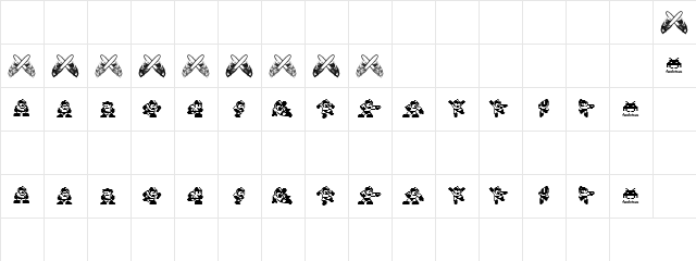 MegaMan .TheMang font glyphpreview