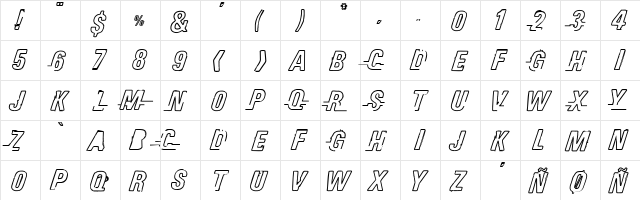 esso Regular font glyphpreview