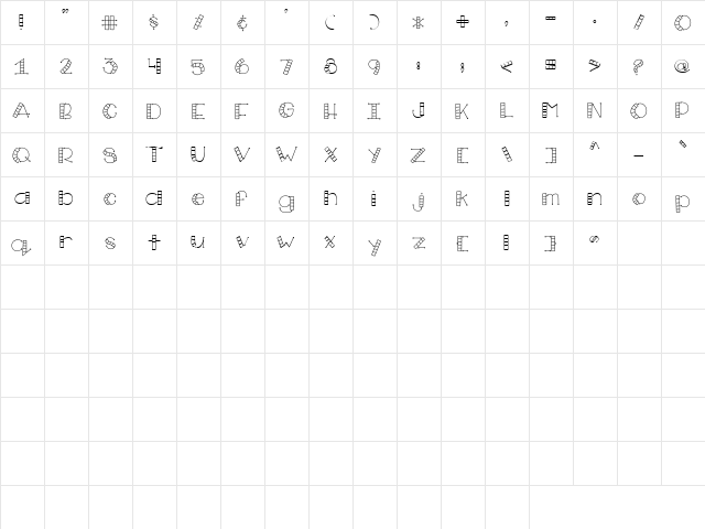 CK Checks Regular font glyphpreview