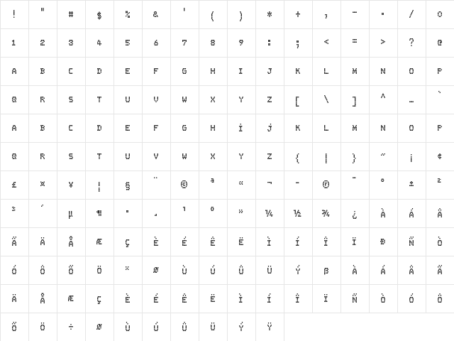 FS Blok SC Regular font glyphpreview