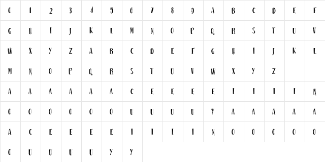 SEA WAVE Regular font glyphpreview