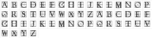 Typographer Caps Regular font glyphpreview