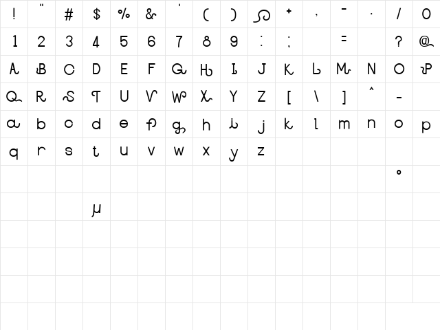 Shippo Regular font glyphpreview