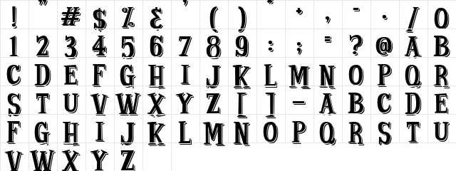 Strange Shadow Regular font glyphpreview