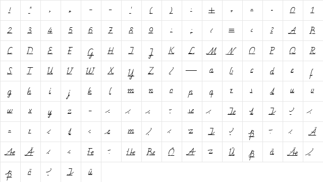 SchulschriftC Regular font glyphpreview