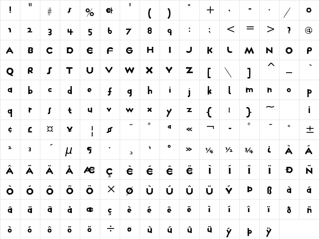 Farmhaus ITC Std Regular font glyphpreview