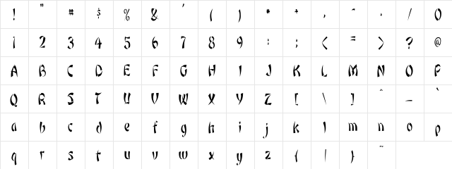 Rickshaw Cn Regular font glyphpreview