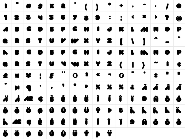 VAL Bold font glyphpreview