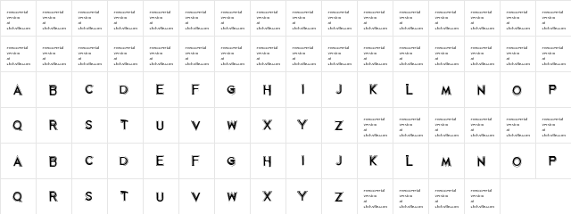 Korriban Regular font glyphpreview