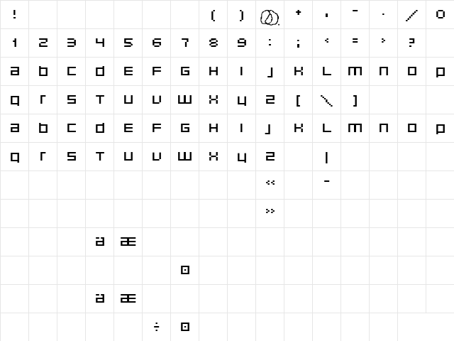 unborn editrion Regular font glyphpreview