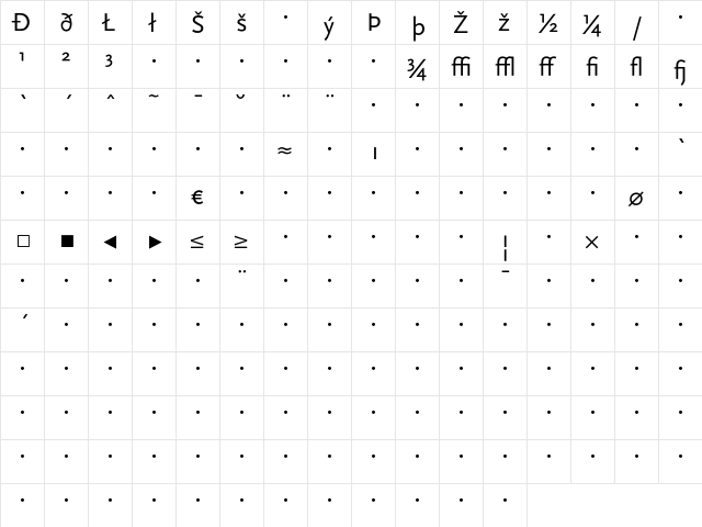 Scala Sans Regular Exp font glyphpreview