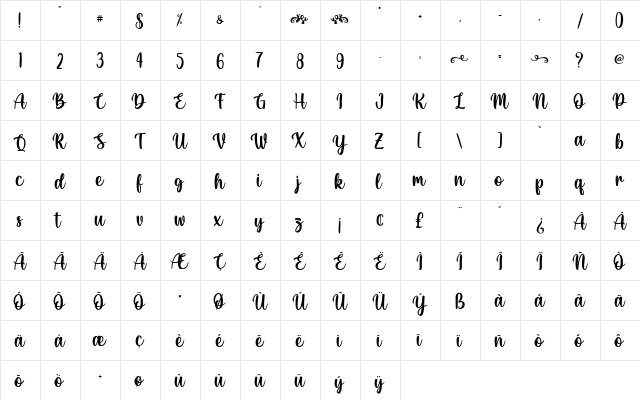 Christmas Bell - Personal Use Regular font glyphpreview