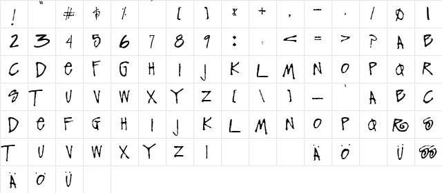 Funky Regular font glyphpreview