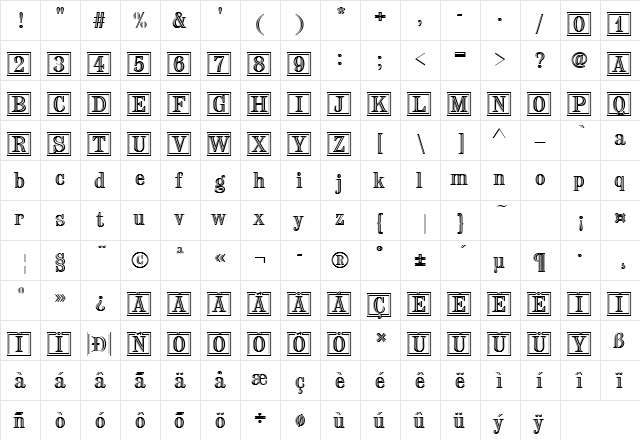 Chisel Becker Ini Regular font glyphpreview