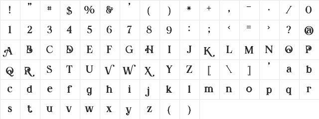 Amadeust Inline Inline font glyphpreview
