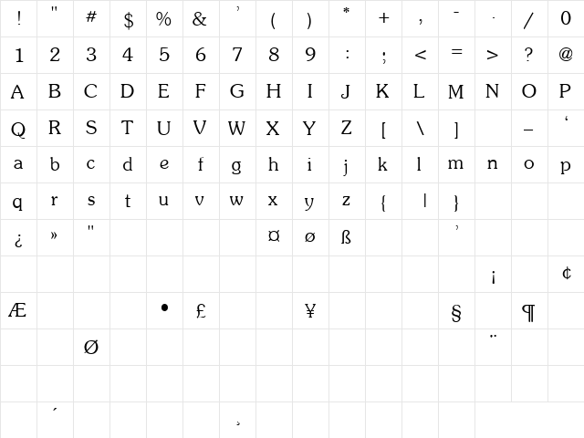 Train Kept 2 Regular font glyphpreview