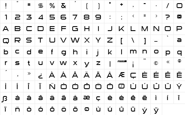 Sui Generis Light Regular font glyphpreview