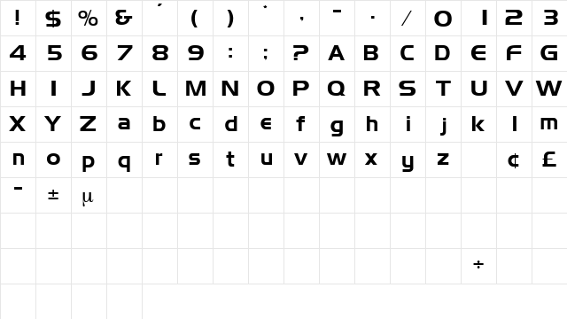 SimplixDisplaySSK Regular font glyphpreview