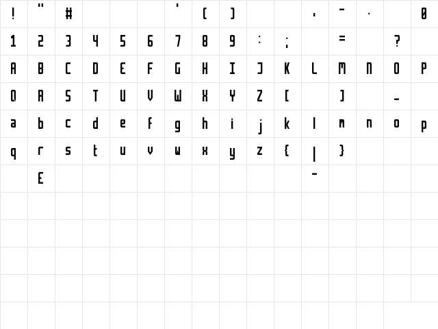 Retriga Regular font glyphpreview