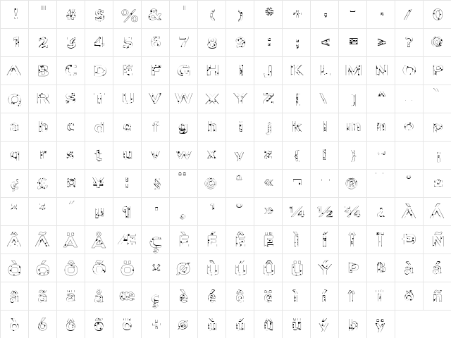 FZ BASIC 55 SPOTTED Normal font glyphpreview