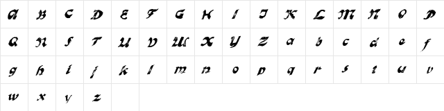 Valencia Regular font glyphpreview