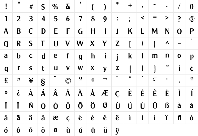 Cleaxg Medium font glyphpreview