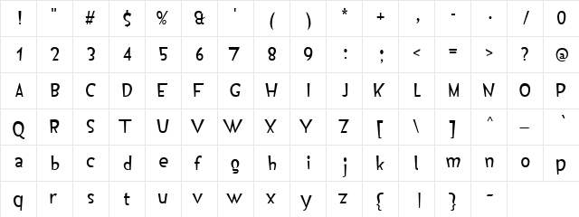 Torch Regular font glyphpreview