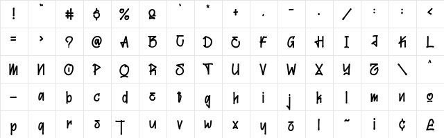 Maxtield Regular font glyphpreview
