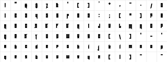 Slitter Regular font glyphpreview