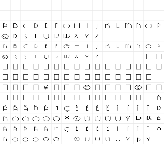 FZ JAZZY 5 EX Normal font glyphpreview