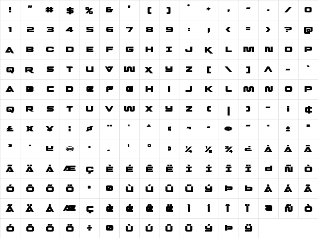 Quark Storm Bold Bold font glyphpreview