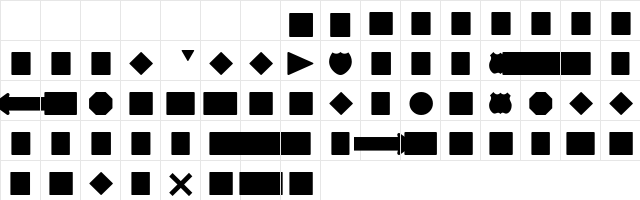 RoadSign Fill Regular font glyphpreview