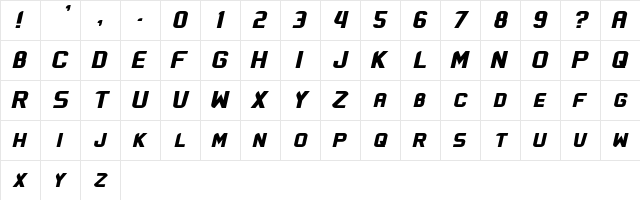 Flatwheat Italic font glyphpreview