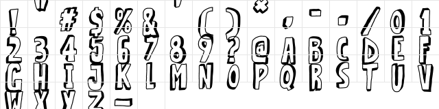 Strange Magic Shad Regular font glyphpreview