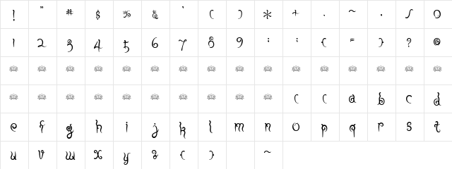 fuu Regular E. font glyphpreview