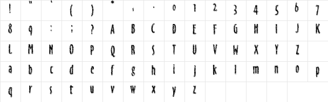 Disturb Regular font glyphpreview