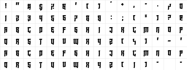 Wonders of the Orient Regular font glyphpreview