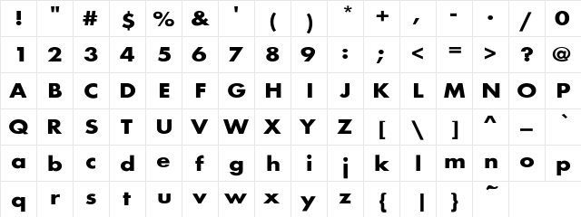 BelmarExt-Bold Regular font glyphpreview