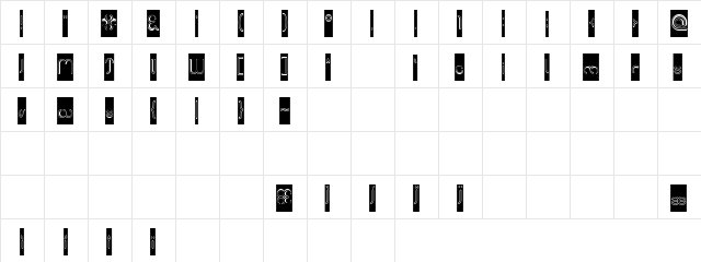 simple font-Hollow-Inverse Normal font glyphpreview