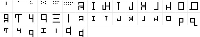 XQΫϲiQs Regular font glyphpreview