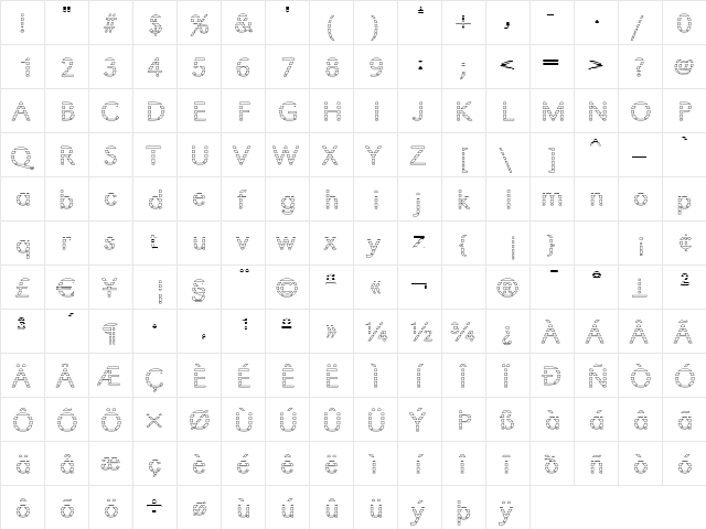 TomBeckerGradoE-Light Normal font glyphpreview