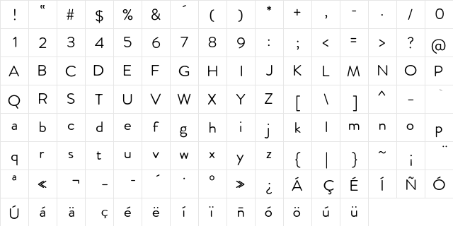 Febrero Regular font glyphpreview