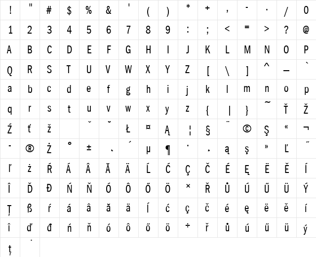 FranklinGotItcTEEBooCom Regular font glyphpreview