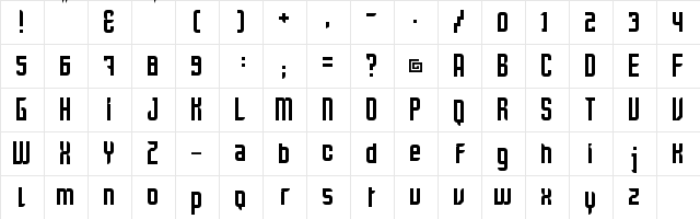 Title Sans Serif Regular font glyphpreview