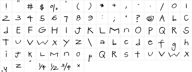 QUesneLL Regular font glyphpreview