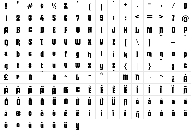 OPTIMacBethOldStyle Regular font glyphpreview