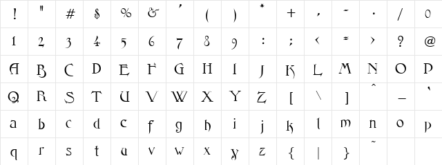 Fantasy One Regular font glyphpreview